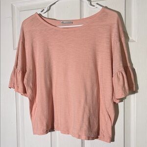 Zara Light Pink Short Sleeve Top